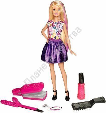 Кукла Барби набор "Цветные локоны"